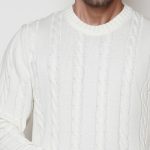 پلیور بافت یقه گرد مردانه کد 445 - تصویر 5