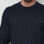پلیور بافت یقه گرد مردانه کد 445 - تصویر 3