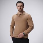 پولوشرت بافت یقه شکاری مردانه کد 458 - تصویر 4