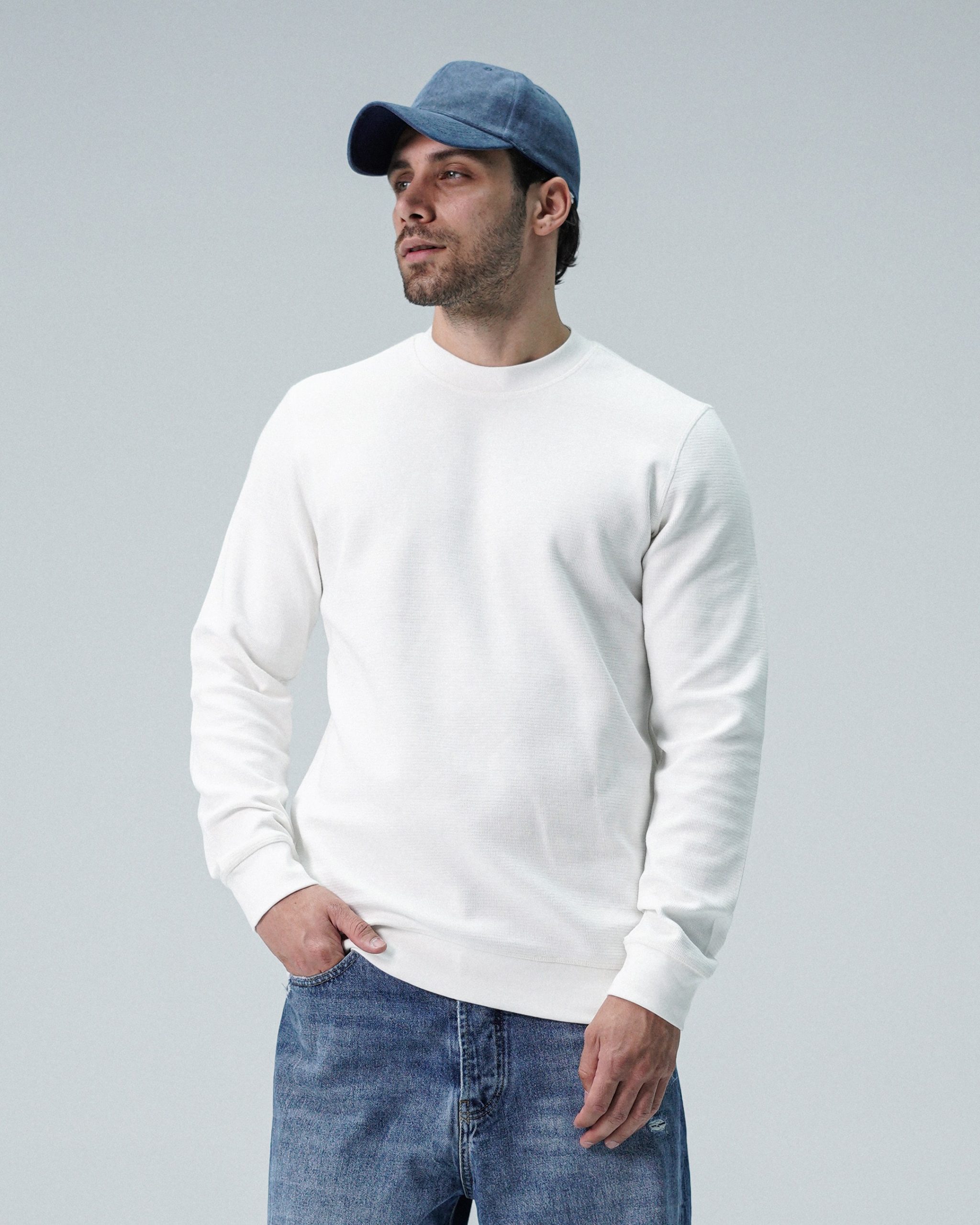 تی شرت مردانه آستین بلند یقه گرد کد 161